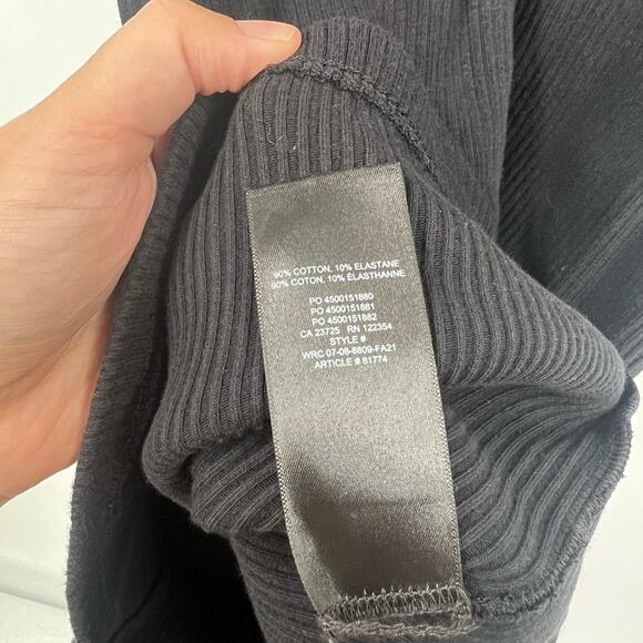 Wilfred Aritzia Black Ribbed Midi Dress - Picture 6 of 6